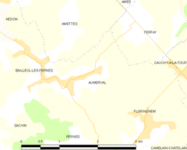 Mapa obce Aumerval