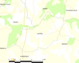 Mapa obce Lacres