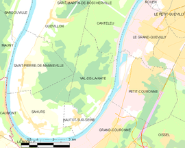 Mapa obce Val-de-la-Haye