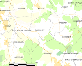 Mapa obce Racécourt