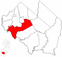 Fairfield Township highlighted in Cumberland County. Inset map: Cumberland County highlighted in the State of New Jersey.