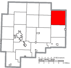 Location of Londonderry Township in Guernsey County
