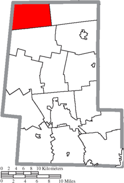 Location of Washington Township in Union County