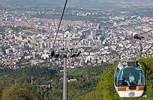 Photographie de Skopje vue du mont Vodno