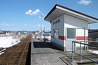 鷹巣駅方向を望む