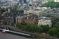 Formally Whitehall Police station, the Curtis Green Building (left in white) will become the new home of Scotland Yard in 2015–16