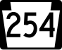 PA Route 254 marker