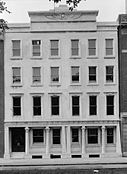 Pennsylvania Fire Insurance Company, Philadelphia. The left half of the façade was designed by John Haviland in 1838; Chandler designed the right half and the central parapet in 1902.