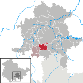 Poziția Reichmannsdorf pe harta districtului Saalfeld-Rudolstadt