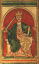 Richard the Lionheart, an illustration from a 12th-century codex