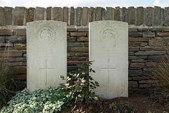 Tombes de soldats tombés le 9 avril 1917, premier jour de la Bataille d'Arras.