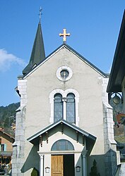 The church in Saint-Jean-de-Sixt