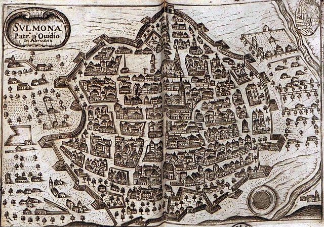 Parte seconda dell'itinerario d'Italia, doue si contiene la descrittione di Roma. Con le cose notabili di essa tanto diuine, quanto humane, 1647 – Sulmona