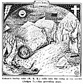 Gideon's barley cake (K.K.K.) rolls into the camp of the enemy. From The Ku Klux Klan In Prophecy 1925.