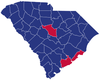 South Carolina Republican Presidential Primary Election Results by County, 2016.svg