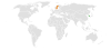 Location map for South Korea and Sweden.