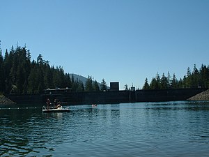 Schwimmbereich bei der Staumauer