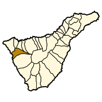 Localização de Santiago del Teide em Tenerife