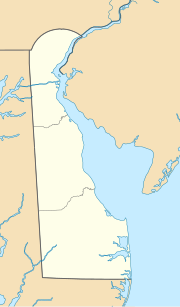 Map showing the location of Bombay Hook National Wildlife Refuge