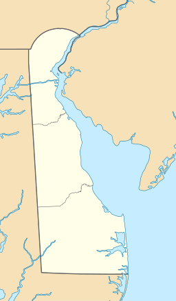 Location of Horseys Pond in Delaware, USA.