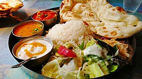 A traditional North Indian thali