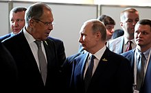 Vladimir Putin with Sergey Lavrov (2017-07-07).jpg