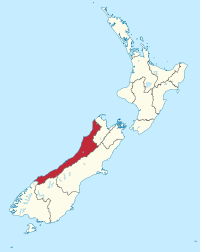 Τοποθεσία της περιοχής στην Νέα Ζηλανδία