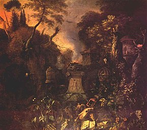‏Landscape with a Graveyard by Night
