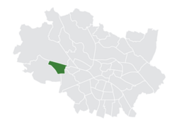 Location of Żerniki within Wrocław