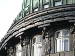 Atlas figures (1905), Zacherl House, Vienna, Austria, Jože Plečnik, architect.