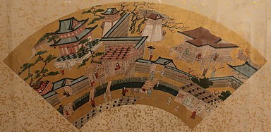 Pogled na Kjoto, slika obožavatelja Kano Motohidea, kasni 16. vek, jedna od 10