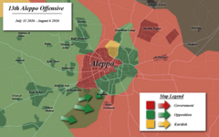 31 luglio-6 agosto: prima offensiva ribelle e apertura di un corridoio a sud-ovest di Aleppo