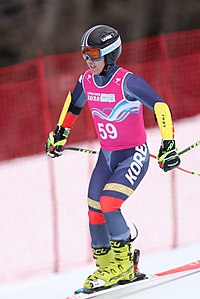 Kim Si-won beim Riesenslalom