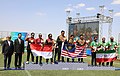 Compound men medal ceremony