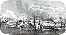 Magazine illustration of the battle