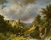 Uitzicht op het Château van Larochette (ca. 1848), Musée national d'Histoire et d'Art