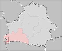 Položaj Bresta na karti Bjelorusije