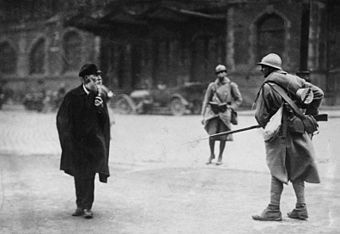 Französische Soldaten während der Ruhrbesetzung