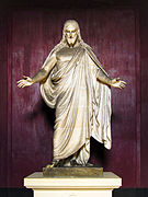 The original plaster cast model of Christus (1822) by Thorvaldsen in Thorvaldsen Museum in Copenhagen, Denmark