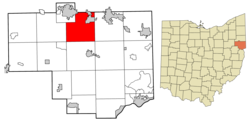 Location of Salem Township in Columbiana County