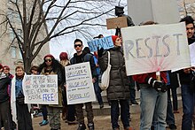 Demonstrators in Washington, D.C. DC - No Muslim Ban (32596220295).jpg