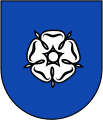 Stadt Ottweiler In blau eine silberne Rose.[6]