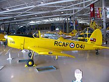 A former RCAF de Havilland DHC-1B-2-S5 Chipmunk with the Canadian-style bubble canopy in the Canadian Warplane Heritage Museum, Hamilton, Ontario DeHavillandDHC-1B-2-S5Chipmunk01.jpg