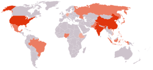 The 15 most populous nations