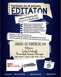 Editatón sobre la historia del Derecho en Guatemala.