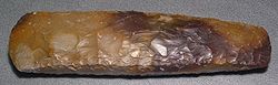 Flint axe, about 31 cm long. Feuersteinaxt.jpg