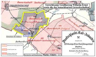 Lage der Bergwerksgerechtsame "Gewerkschaft Großherzog Wilhelm Ernst"