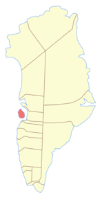 Kart over Qeqertarsuaq