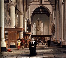 220px Interior of the Sint Laurenskerk in Rotterdam by Cornelis de Man
