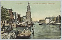 Brug (links) in circa 1900